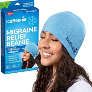 IceBeanie Migraine Headache Relief Cap 2.0 | As Seen on Shark Tank | Ice Pack Hat for Migraines w/Proprietary Gel-Tech for Extended Cooling | Head Wrap, Cold Migraine Cap for Tension & Hangover