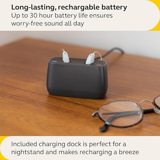 Jabra Enhance Select 50R Hearing Aids - Rechargeable, Nearly Invisible & Lightweight for All-Day Comfort - Designed for Mild to Moderate Hearing Loss - Includes Virtual Audiology Care – Gray - Image 6