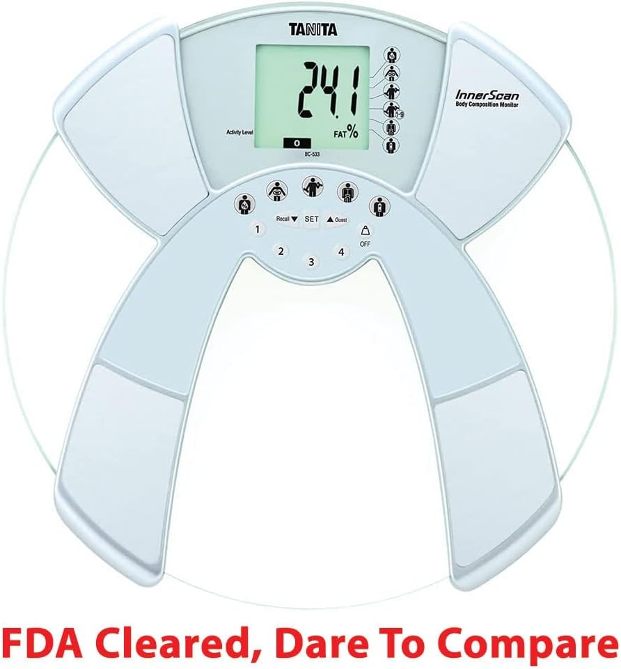 TANITA's BC-533 FDA Cleared Glass Innerscan Body Composition Monitor - Image 4