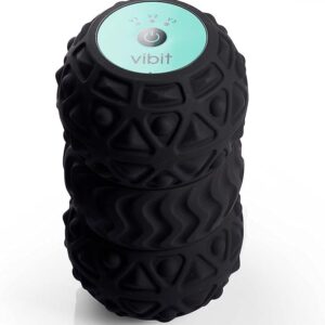 Vibit - Vibrating Massager for Plantar Fasciitis, Pain Relief and Sciatica, Foot and Body Portable Massage Roller, Deep Tissue Pain Relief from Feet to Neck, Electric, 3 Vibration Levels (Black)