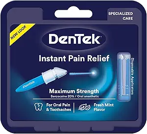 DenTek Instant Oral Pain Relief Maximum Strength Kit for Toothaches | 50 Count