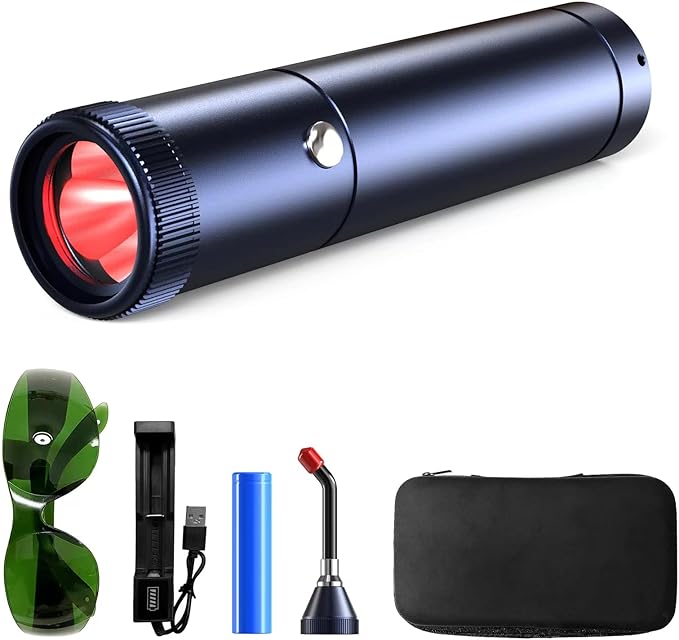 Cold Sore Red Light Therapy Device, Canker Sore Treatment for Lips, Fever Blister Pain Relief Infrared Light Therapy Wand for Mouth Nose Ear Knee Feet Hands Joint Muscle Ankle Dogs