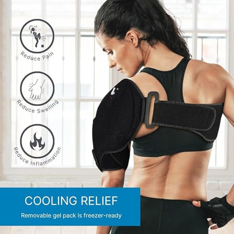 NatraCure Hot or Cold Therapy Shoulder Ice Pack Wrap - Shoulder Brace for Pain Relief, Heating Pad for Rotator Cuff Injuries, Surgery, Gym, Baseball - 6032 - Image 3