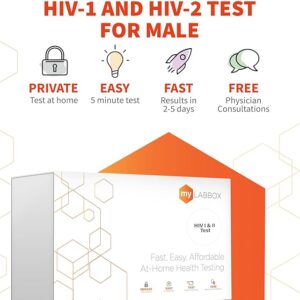 STD at Home Test for Men HIV-1 and HIV-2 by myLAB Box