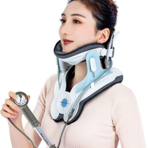 Cervical Neck Traction Device, Adjustable Cervical Traction Device with 3 Power Tractions and 8 Built-in Airbag Support, Neck Pain Relief and Relaxation
