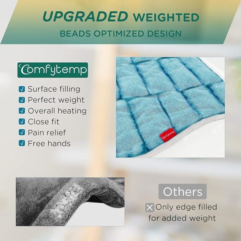 Heating Pad for Neck, Shoulders, and Back - Comfytemp Weighted Electric Heat Pad for Pain Relief, FSA HSA Eligible, Large 2.6lb Wrap with 9 Heat Settings, 11 Auto-Off Options - Ideal Birthday Gifts for Women & Men - Image 2