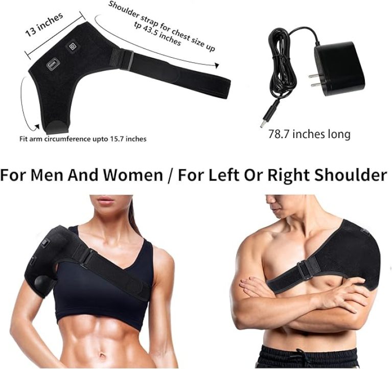 Shoulder Heating Pad Heated Wrap - 3 Heat Levels Heating Pad for Shoulder Pain Relief - Men and Women, Frozen Shoulder Therapy - Image 2