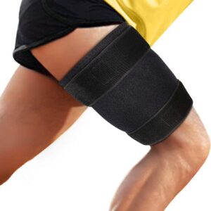 supregear Thigh Brace Support, Adjustable Hamstring Quad Wrap, Neoprene Thigh Compression Sleeve for Pulled Groin Muscle, Sprains, Quadricep, Tendinitis and
