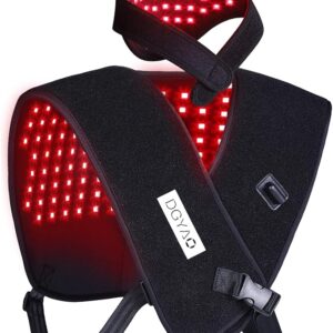 TUOYR Red Light Therapy for Neck and Shoulder Pain Relief 850nm Near Infrared Therapy Set Wearable Wrap Devices for Upper Back Neck Shoulders Body Muscle Relax Home Use Treatment Pad FDA Cleared