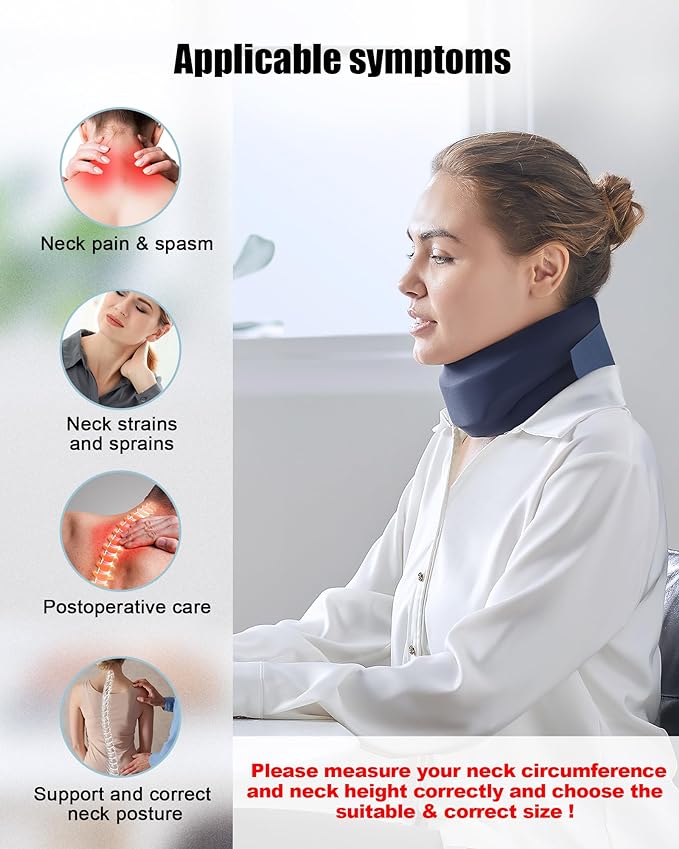 BLABOK Neck Brace for Sleeping - Cervical Collar Relief Neck Pain and Neck Support Soft Foam Wraps Keep Vertebrae Stable for Relief of Cervical Spine Pressure for Women & Men - Image 4