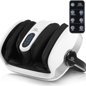 Cloud Massage Shiatsu Foot Massager with Heat - Feet Massager for Relaxation, Plantar Fasciitis Relief, Neuropathy, Circulation, and Heat Therapy - FSA/HSA Eligible (White - with Remote)
