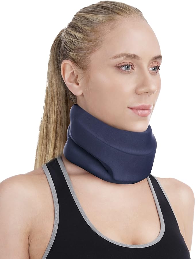BLABOK Neck Brace for Sleeping - Cervical Collar Relief Neck Pain and Neck Support Soft Foam Wraps Keep Vertebrae Stable for Relief of Cervical Spine Pressure for Women & Men