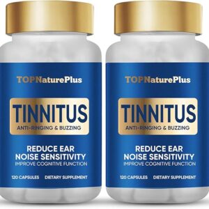 Tinnitus Relief for Ringing Ears, 1200MG Tinnitus Relief Supplement, Relieve Ear Ringing & Reduce Ear Noise, 2 Packs, 240 Capsules 4 Month Supply