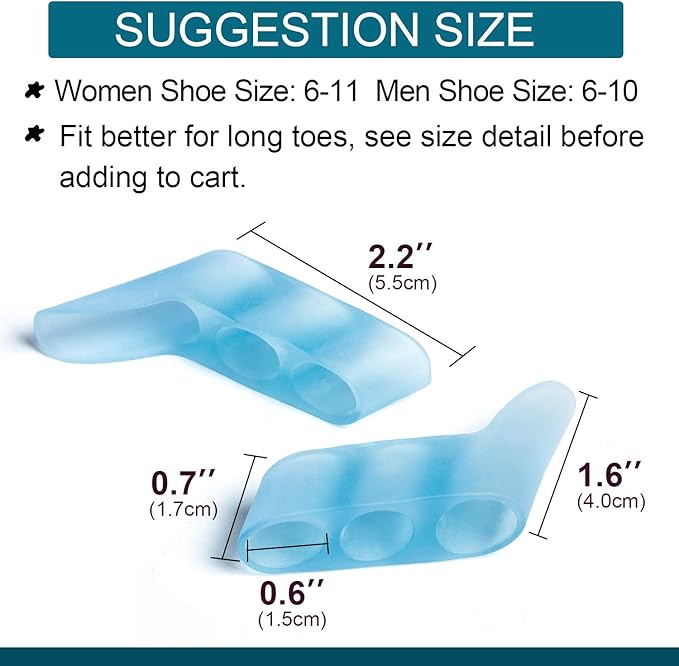 Povihome 10 Pack Pinky Toe Separator and Protectors for Overlapping Toe, Curled Pinky Toes - Spacers for Morton's Neuroma Pain Relief - Image 3