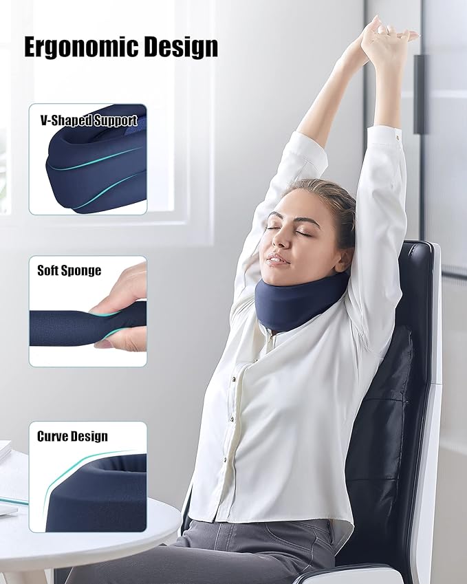 BLABOK Neck Brace for Sleeping - Cervical Collar Relief Neck Pain and Neck Support Soft Foam Wraps Keep Vertebrae Stable for Relief of Cervical Spine Pressure for Women & Men - Image 3