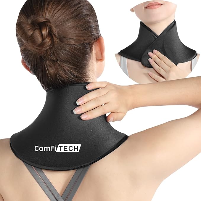 ComfiTECH Gel Ice Pack Wrap for Neck and Cervical Pain Relief - Reusable Cold Compress for Sports Injuries, Swelling, Office Pressure and Surgery Recovery