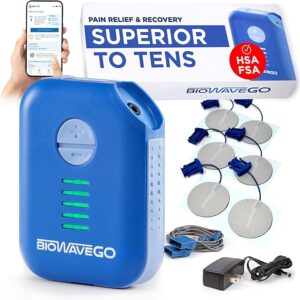 BIOWAVE GO Wearable Pain Management Device, Clinically Proven, FDA Cleared, TENS, Long-Lasting Pain Relief For Men & Women