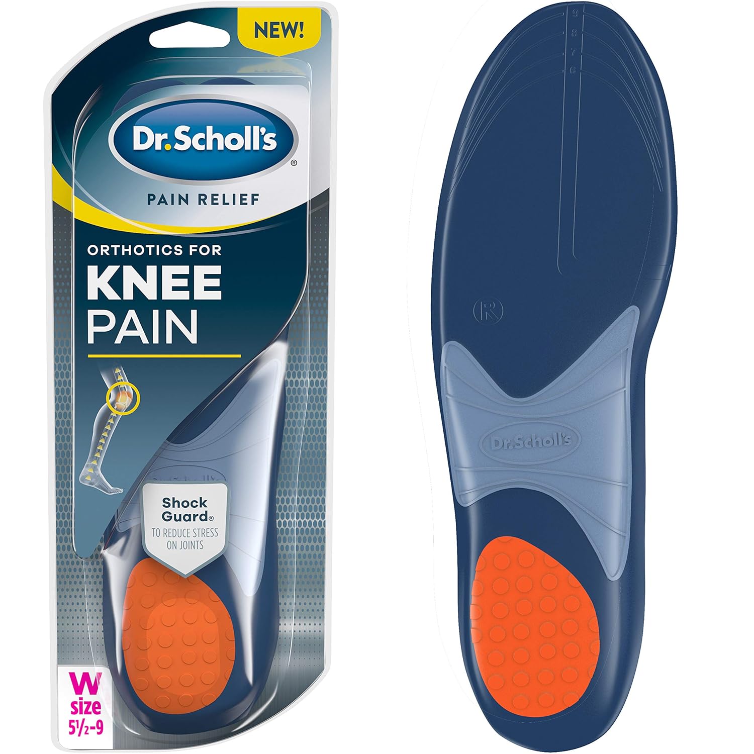 Dr. Scholl's Knee Pain Relief Orthotics // Immediate and All-Day Knee Pain Relief Including Pain from Runner’s Knee (for Women's 5.5-9, Also