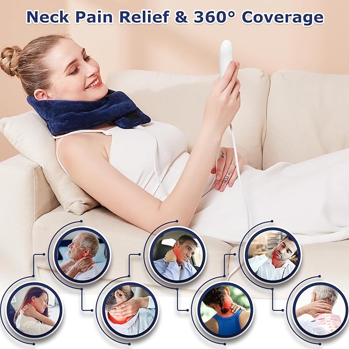 CAMECO 1 PACK Neck Heating Pad for Neck Pain, Heating Pad for Neck Pain Relief, Heated Neck Wrap Neck Warmer for Soreness Stiffness Cervical Spondylosis | 0-90min Auto Shut-Off | 86?-158? Temp Setting - Image 2
