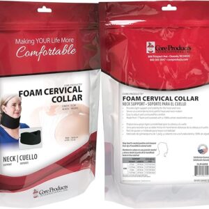 Core Products Soft Foam Cervical Collar Neck Support Brace, Helps Stabilize Vertebrae & Relieve Spinal Pressure for Men & Women