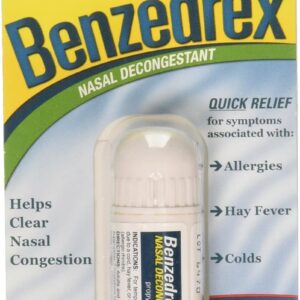Benzedrex Inhaler Propylhexedrine Nasal Decongestant, 12 Count