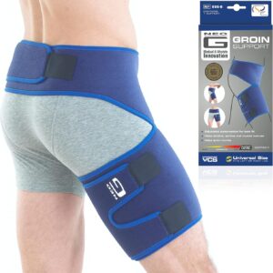 Neo-G Groin Brace for Thigh or Hamstring Injury. Groin Brace for Men and Women - for arthritis, pulled groin, strain - Adjustable Groin Compression Support - Unisex