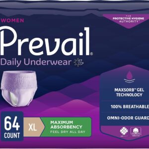 Prevail Proven | X-Large Pull-Up | Womenâ€™s Incontinence Protective Underwear | Maximum Absorbency | 64 Count