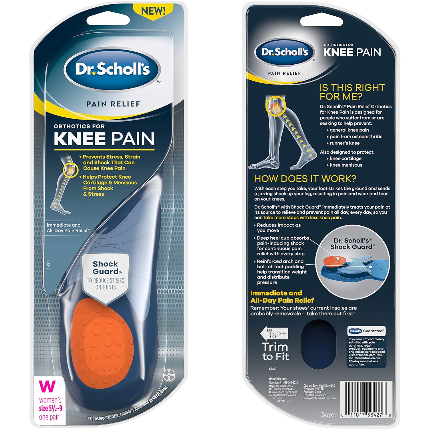 Dr. Scholl's Knee Pain Relief Orthotics // Immediate and All-Day Knee Pain Relief Including Pain from Runner’s Knee (for Women's 5.5-9, Also - Image 2
