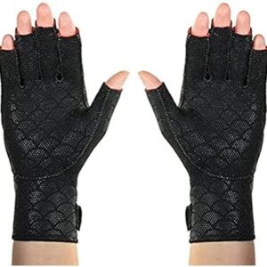 Thermoskin Premium Arthritic Gloves, Black,Thermoskin Premium Arthritic Gloves Pair, Black, Relieves Arthritic Pain in Fingers and Hand