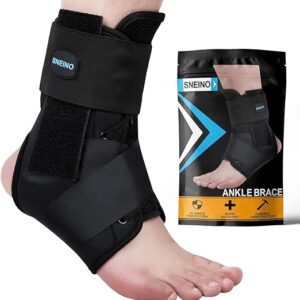 SNEINO Ankle Brace for Women & Men - Ankle Brace for Sprained Ankle, Ankle Support Brace for Achilles,Tendon,Sprain,Injury Recovery