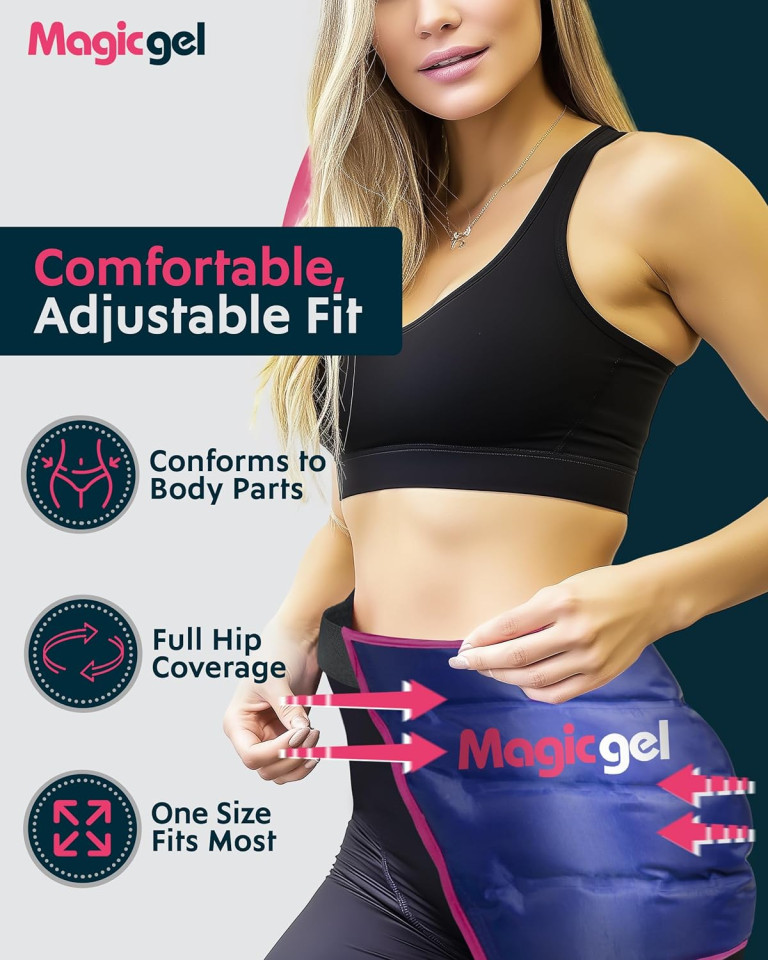Reusable Cold Pack for Hip Bursitis, Replacement Surgery and Hip Flexor Pain. Ice Pack Wrap for Inflammation, Swelling Relief (by Magic Gel) - Image 2