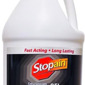 Stopain Pain Relief Gel Gallon, USA Made, Max Strength Fast Acting with Menthol, Glucosamine, MSM for Back Pain, Athritis, Knee, Joint, Neck Pain, HSA FSA Approved OTC Topical Analgesic Product