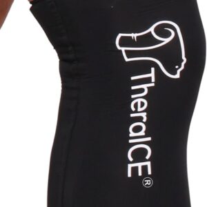 TheraICE Elbow Ice Pack Compression Sleeve for Injuries, Reusable Gel Cold Packs Brace for Knee, Shin Splints, Calf Strain, Flexible Cold Wrap Recovery for Tennis Elbow, Tendinitis Pain Relief