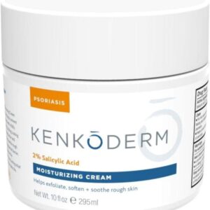 Kenkoderm Psoriasis Moisturizing Cream - 10 oz | 1 Jar | Dermatologist Developed | Fragrance + Color Free (4 Jars)