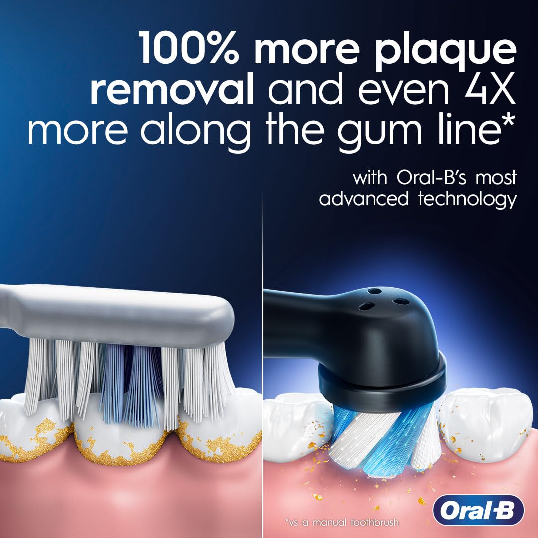 Oral-B iO Series 9 Electric Toothbrush with 3 Replacement Brush Heads, Black Onyx - Image 3