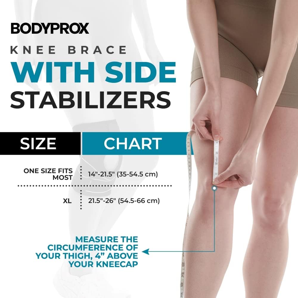 Bodyprox Knee Brace with Side Stabilizers & Patella Gel Pads for Knee Support - Image 2