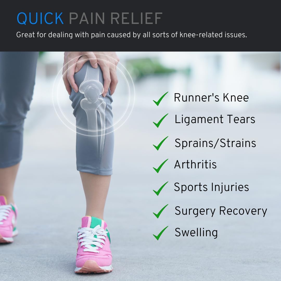 Cold Therapy Knee Ice Wrap with Compression and 2 Ice Gel Packs - Great for Knee Pain Relief, Swelling, Injury Recovery, Meniscus & ACL tears, Sprains and Much More - Image 2