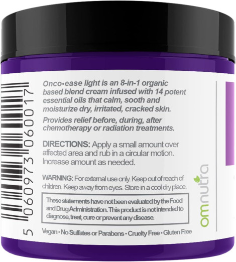 OncoEase Light Oncology Cream with Arnica - 4oz Lotion for Chemo & Radiation Patients, Sunburn Treatment, Dry Skin Care, Face & Body Cream Chemotherapy Care Package Essentials - Image 2