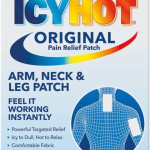 Icy Hot Original Small Pain Relief Patches (5 Count) Powerful Targeted Relief for Neck