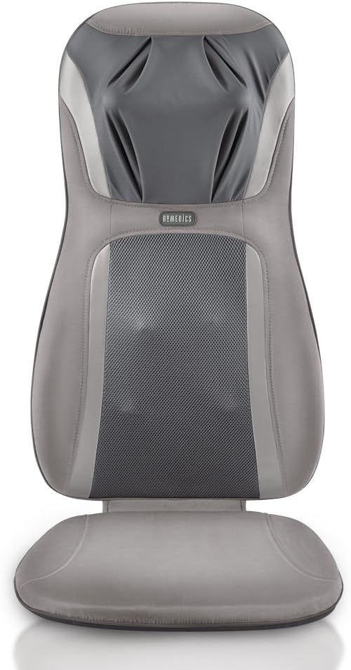 HoMedics, Shiatsu Elite Pro Massage Cushion With Heat | Full Back Kneading Shiatsu or Rolling Massage | Optional Heat & Height Adjustment | Programmed Controller & Integrated Strapping System