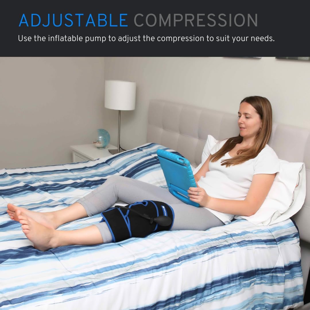 Cold Therapy Knee Ice Wrap with Compression and 2 Ice Gel Packs - Great for Knee Pain Relief, Swelling, Injury Recovery, Meniscus & ACL tears, Sprains and Much More - Image 4