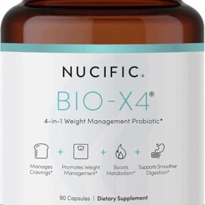 Nucific® Bio-X4 4-in-1 Weight Management Probiotic Supplement, 90 Count