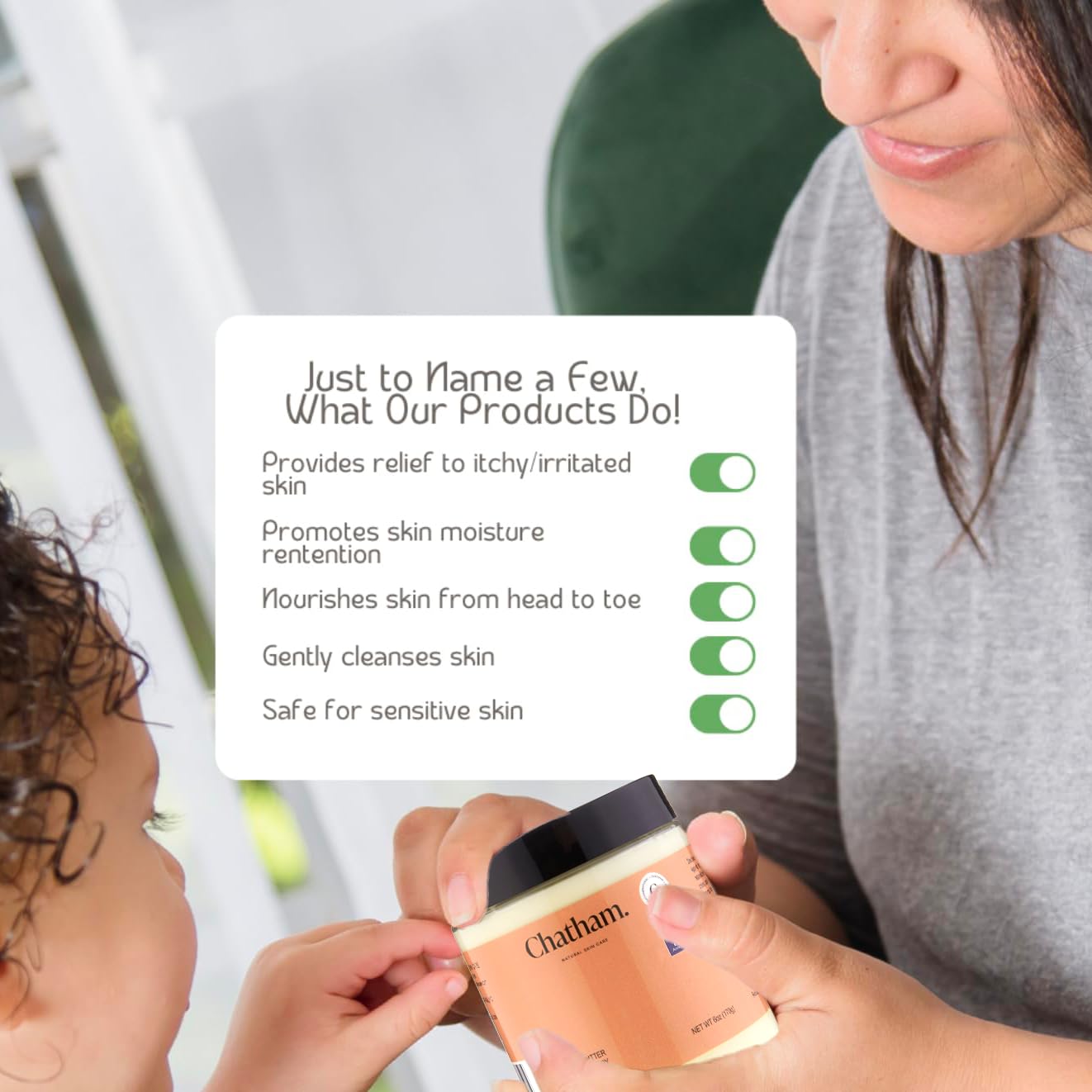 Chatham Natural Skin Care All Over Butter Eczema Therapy Cream for Dry, Itchy Skin, Face, Feet and Hands. Trusted by Families and Steroid Free. Moisturizes and Softens Skin 3oz - Image 2