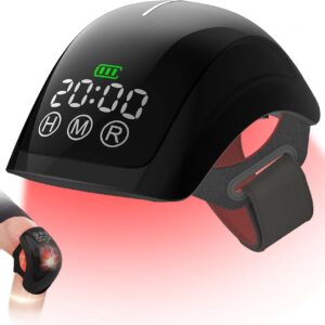 Cordless Knee Massager, Multi-Function Knee Massager with Vibration Massage and Heat, for Acute Soft Tissue Injury, Knee Arthritis and Fibromyalgia, Knee Massager for Pain Relief (Black)