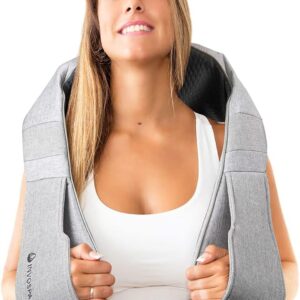 InvoSpa Shiatsu Back Shoulder and Neck Massager with Heat - Deep Tissue Kneading Pillow Massage - Back Massager, Shoulder Massager, Electric Full Body Massager - Massagers for Neck and Back