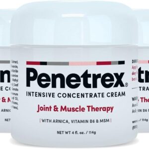 Penetrex Joint & Muscle Therapy – Soothing Comfort for Back, Neck, Hands, Feet – Premium Whole Body Rub with Arnica, Vitamin B6 MSM & Boswellia – 4oz Cream (3 Pack)