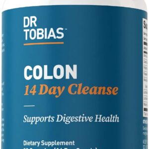 Dr. Tobias Colon 14 Day Cleanse, Advanced Gut Cleanse Detox for Women & Men with Cascara Sagrada, Psyllium Husk & Senna Leaf, Non-GMO Colon Cleanse, 28 Capsules 1-2 Daily