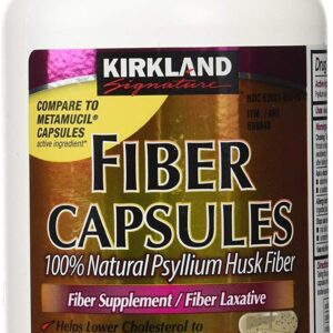 Fiber Capsules Kirkland Therapy for Regularity/Fiber Supplement, 360 capsules - Compare to the Active Ingredient in Metamucil Capsules