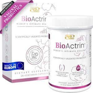 Bioactrin Vaginal Probiotics for Women - Formulated Bacterial Vaginosis Treatment, Yeast Infection and Vaginitis Relief - BV Treatment for Women Probiotic- pH Female Vaginitis Support - 28 Pills
