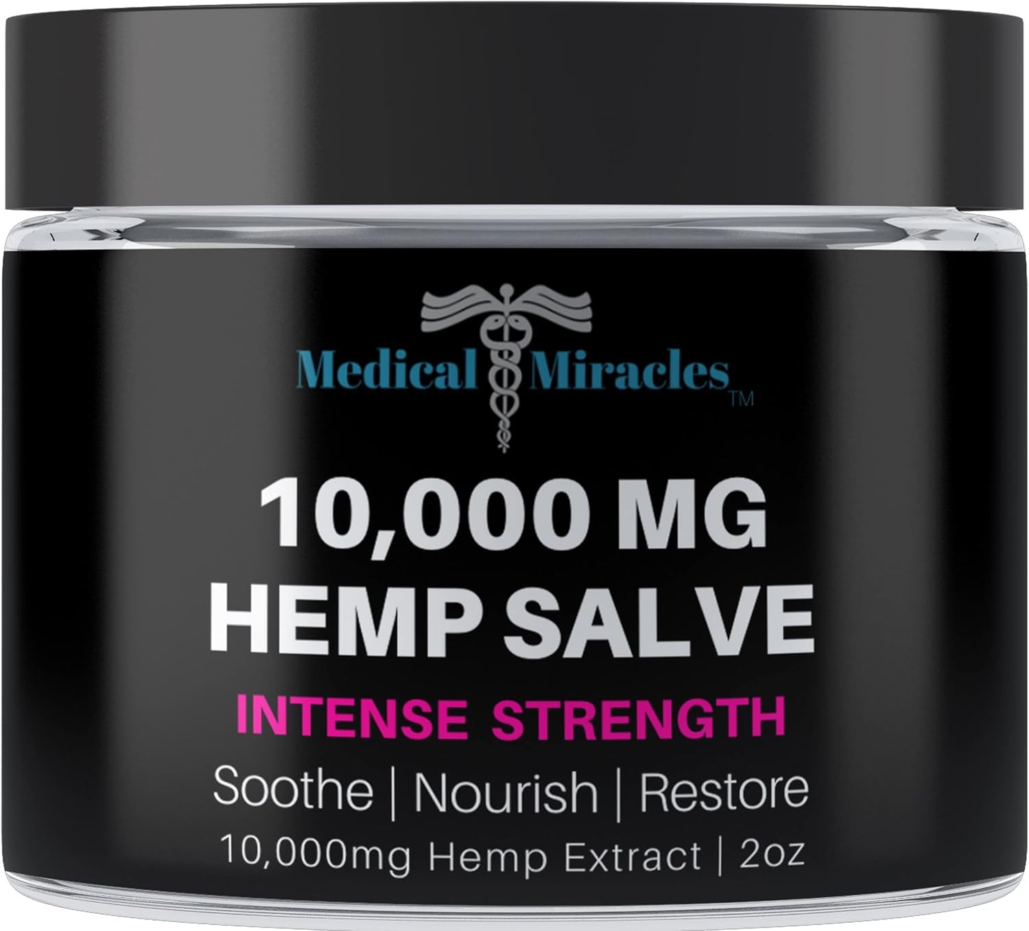 Hemp Salve Intense Strength 10,000 MG. Ideal for HIPS, Joints, Neck, Back, Elbows, Fingers, Hands, and Knees. 100% Natural - Proudly Made in USA